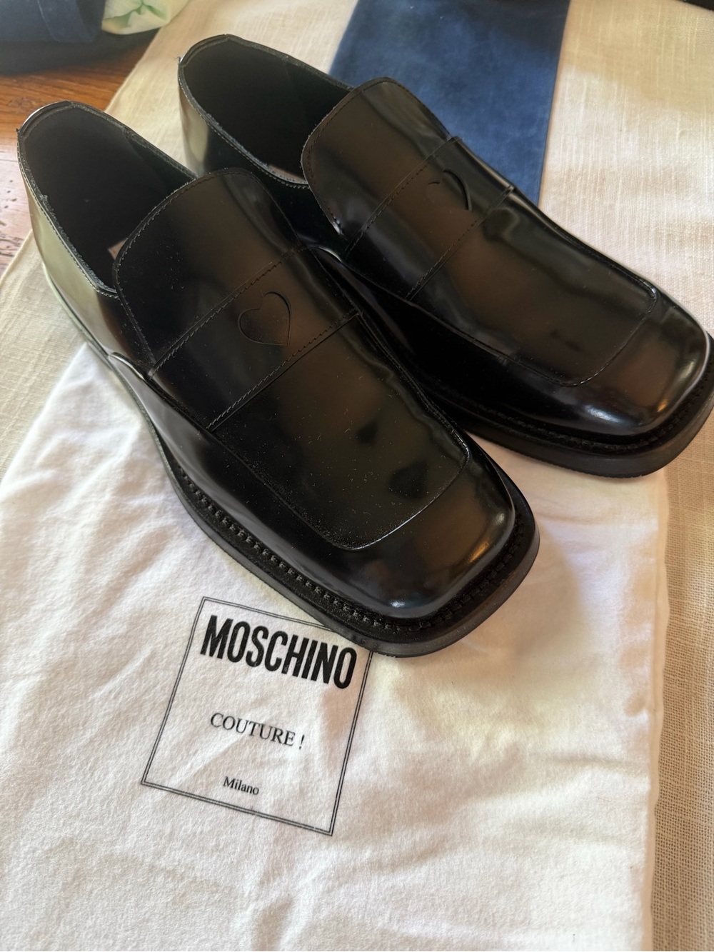 Moschino Couture Love Penny Loafers